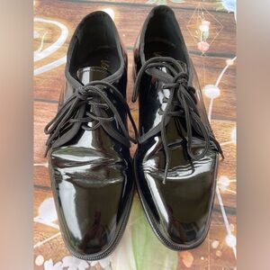 Vito Rufolo Black Patent Leather Oxford Shoes for Formal Occasions